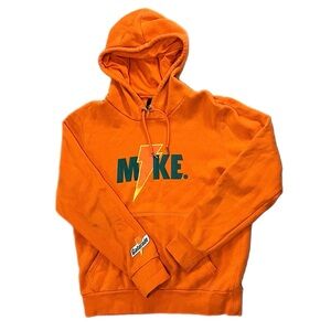 Used Air Jordan x Gatorade Orange Mike Hooded Sweatshirt Size Medium